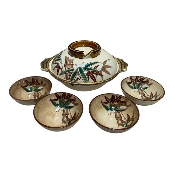 Vintage ChikUSA Fire Proof Ceramic Rice Service Set - Picture 2 of 5